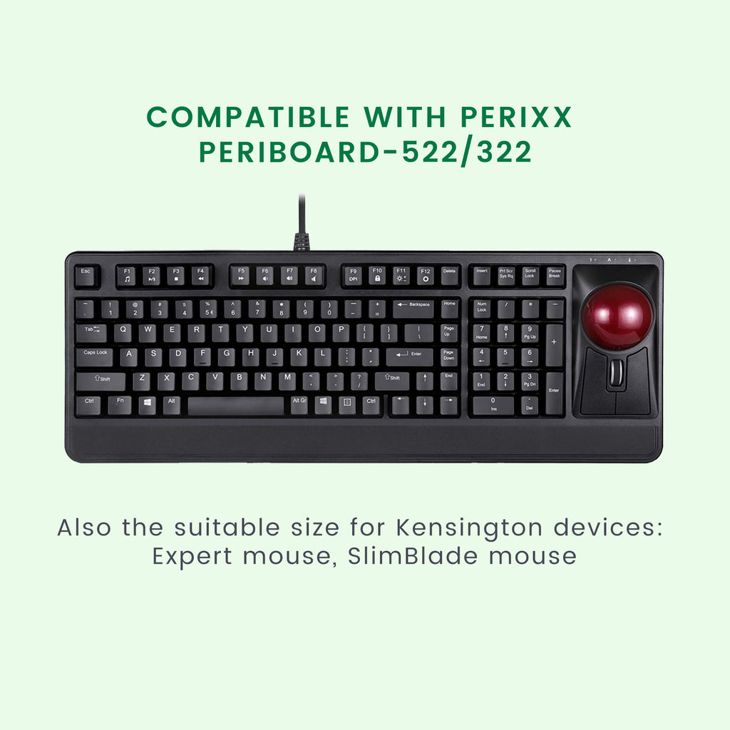 Perixx PERIPRO-304 55 mm Trackball - Glänzend - Rot - Kompatibel mit anderen Trackball Mäusen
