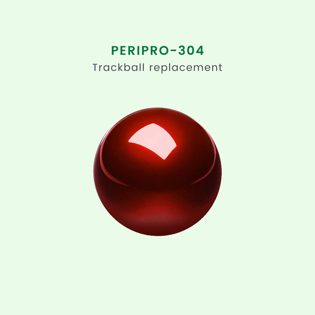 Perixx PERIPRO-304 55 mm Trackball - Glänzend - Rot - Kompatibel mit anderen Trackball Mäusen