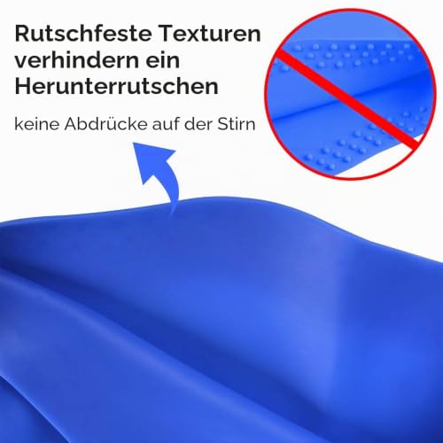 ipow Hochwertige Silikon Badekappe Bademütze Badehaube für Lange Haare gesund und warm Swin Cap