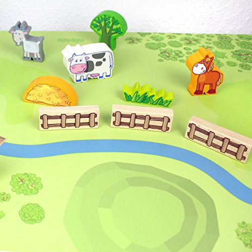 nikima Schönes für Kinder Spielfolie für Lack Tisch 89 x 54 cm Wald & Wiese (Möbel Nicht Inklusive)