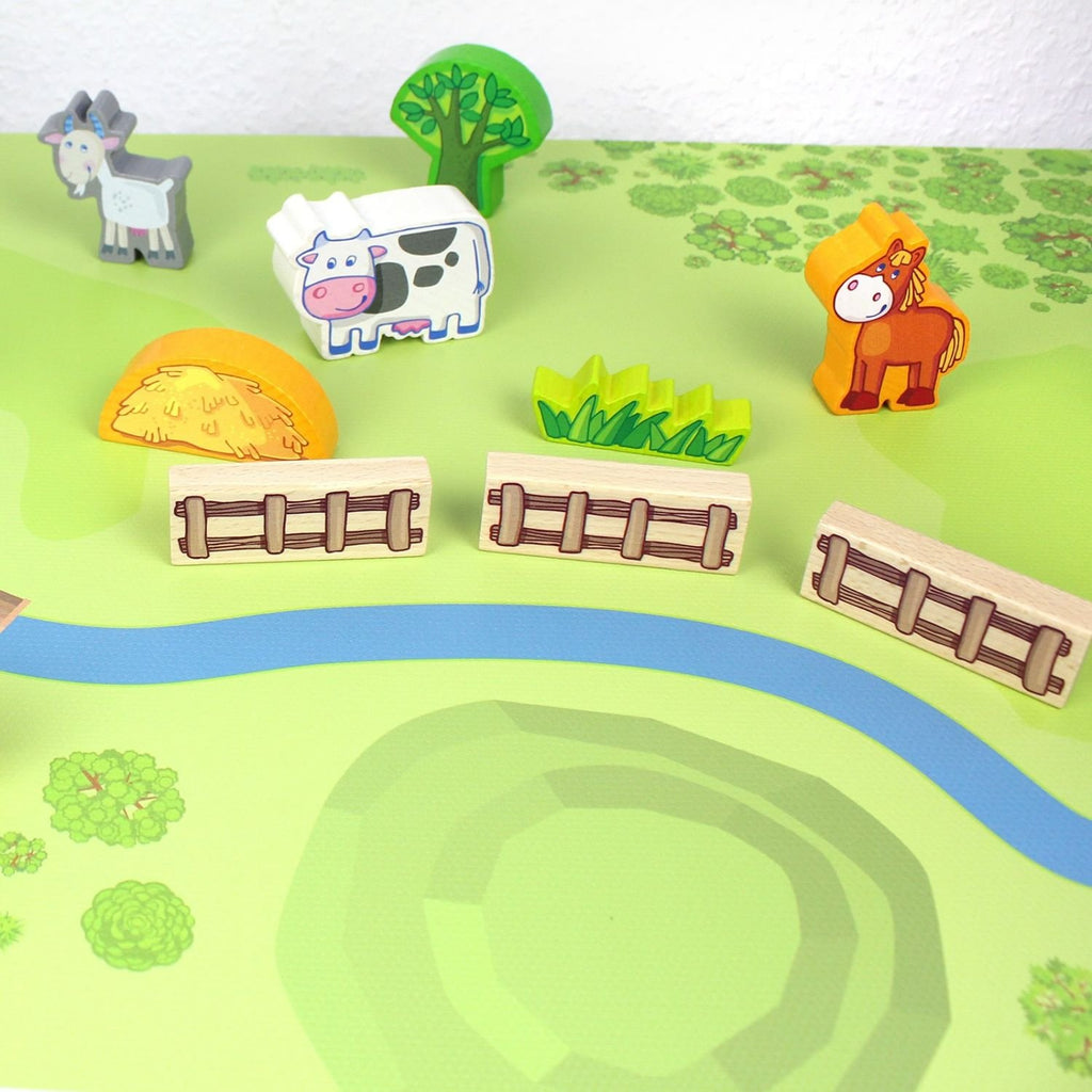 nikima Schönes für Kinder Spielfolie für Lack Tisch 89 x 54 cm Wald & Wiese (Möbel Nicht Inklusive)