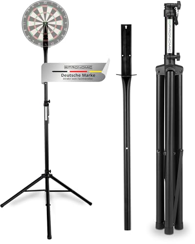 Pronomic DA-45S Ständer für Dartscheibe - Dartboard Halterung - Dartständer aus Stahl - Stufenlos höhenverstellbar