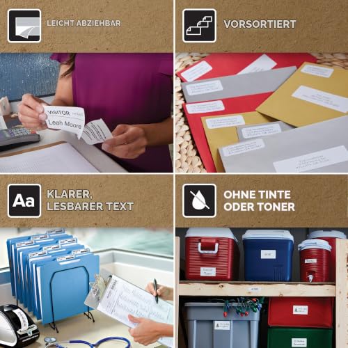 DYMO Original LabelWriter Adressetiketten (Groß) | 36 mm x 89 mm | 24 Rollen mit je 260 leicht ablösbaren Etiketten (6.240 Etiketten) | selbstklebende Etiketten | für LabelWriter-Beschriftungsgerät