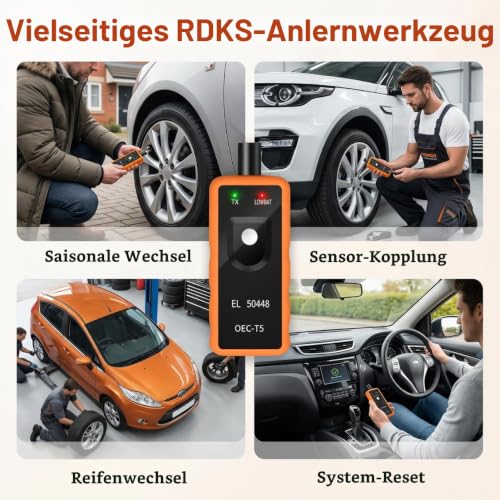 Anlernsystem für EL50448 TPMS Reifendruckmessgerät Anlerngerät Relearn Tool Reifendruckkontrollsystem Reifendrucksensor für Opel GM Ford Reifenventilaktivator Lerninstrument zum Zurücksetzen Reifendru