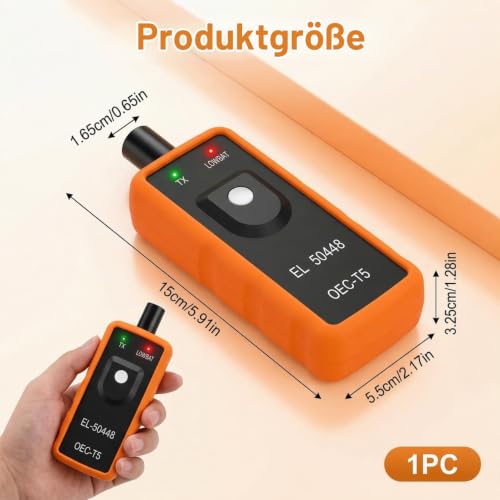 Anlernsystem für EL50448 TPMS Reifendruckmessgerät Anlerngerät Relearn Tool Reifendruckkontrollsystem Reifendrucksensor für Opel GM Ford Reifenventilaktivator Lerninstrument zum Zurücksetzen Reifendru