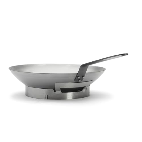 de Buyer - Wok CARBONE PLUS aus Eisenstahl - 35 cm - 5114.35, Silber