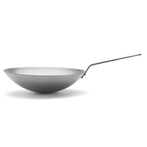 de Buyer - Wok CARBONE PLUS aus Eisenstahl - 35 cm - 5114.35, Silber