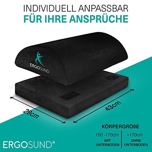 ERGOSUND Fußstütze Schreibtisch [TESTSIEGER] Fußablage Schreibtisch Fußbank