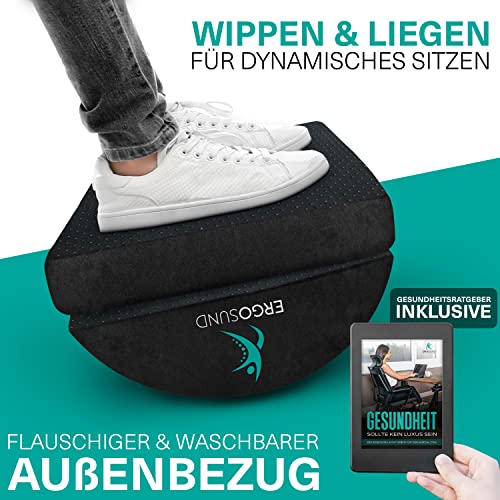 ERGOSUND Fußstütze Schreibtisch [TESTSIEGER] Fußablage Schreibtisch Fußbank