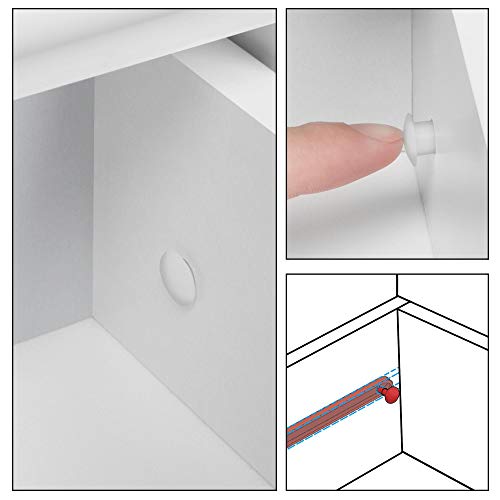 Yaheetech 2er Set Nachttisch Beistelltisch mit Schublade und Ablage Nachtkommode Moderner Telefontisch Cuchtisch aus MDF 40 x 30 x 61 cm, Weiß