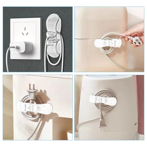 Tyqour 6 Stück Kabel Organizer für Geräte,Kabelaufwickler Selbstklebend Kitchen Cable Organizer Kabel Organizer Kabelhalter für Küchengeräte,Kabelaufwicklung für Küchengeräte Mixer Reiskocher