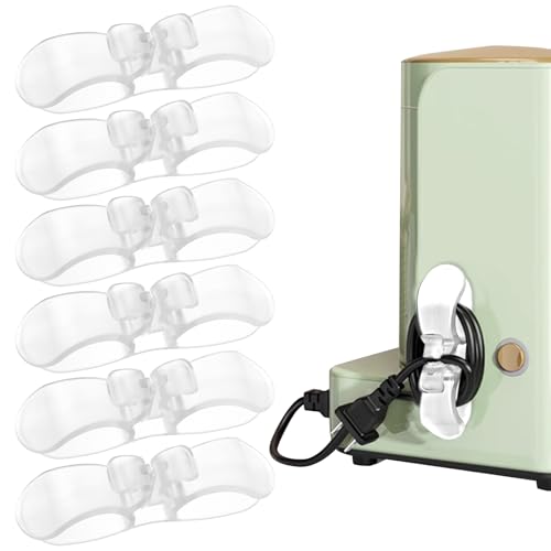 Tyqour 6 Stück Kabel Organizer für Geräte,Kabelaufwickler Selbstklebend Kitchen Cable Organizer Kabel Organizer Kabelhalter für Küchengeräte,Kabelaufwicklung für Küchengeräte Mixer Reiskocher
