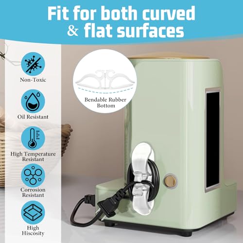 Tyqour 6 Stück Kabel Organizer für Geräte,Kabelaufwickler Selbstklebend Kitchen Cable Organizer Kabel Organizer Kabelhalter für Küchengeräte,Kabelaufwicklung für Küchengeräte Mixer Reiskocher