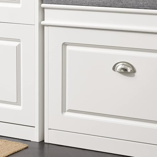 SoBuy Schuhbank mit Sitzkissen und Klappe 60x51x24cm für Flur