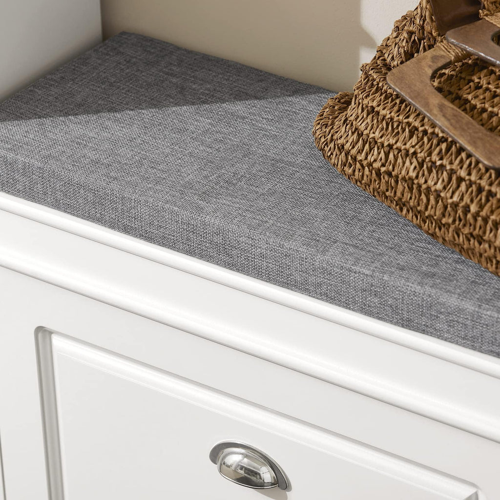 SoBuy Schuhbank mit Sitzkissen und Klappe 60x51x24cm für Flur