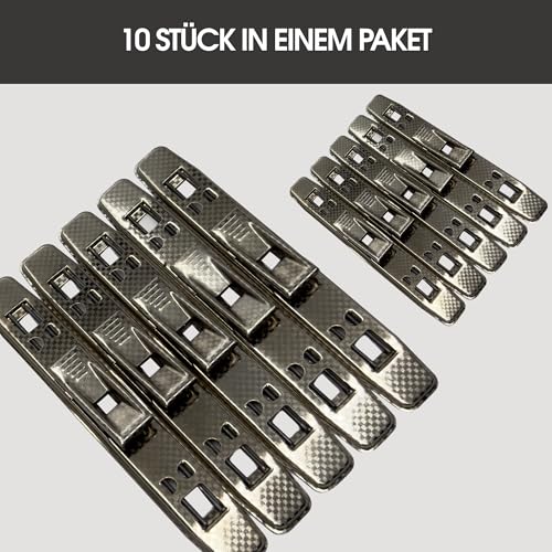Tippniederhalter 10er Set - Metall Tippniederhalter für Ordner & Ringbücher - Dokumentenhalter für Loseblatt Sammlung - Ersatz Ordnerklemme