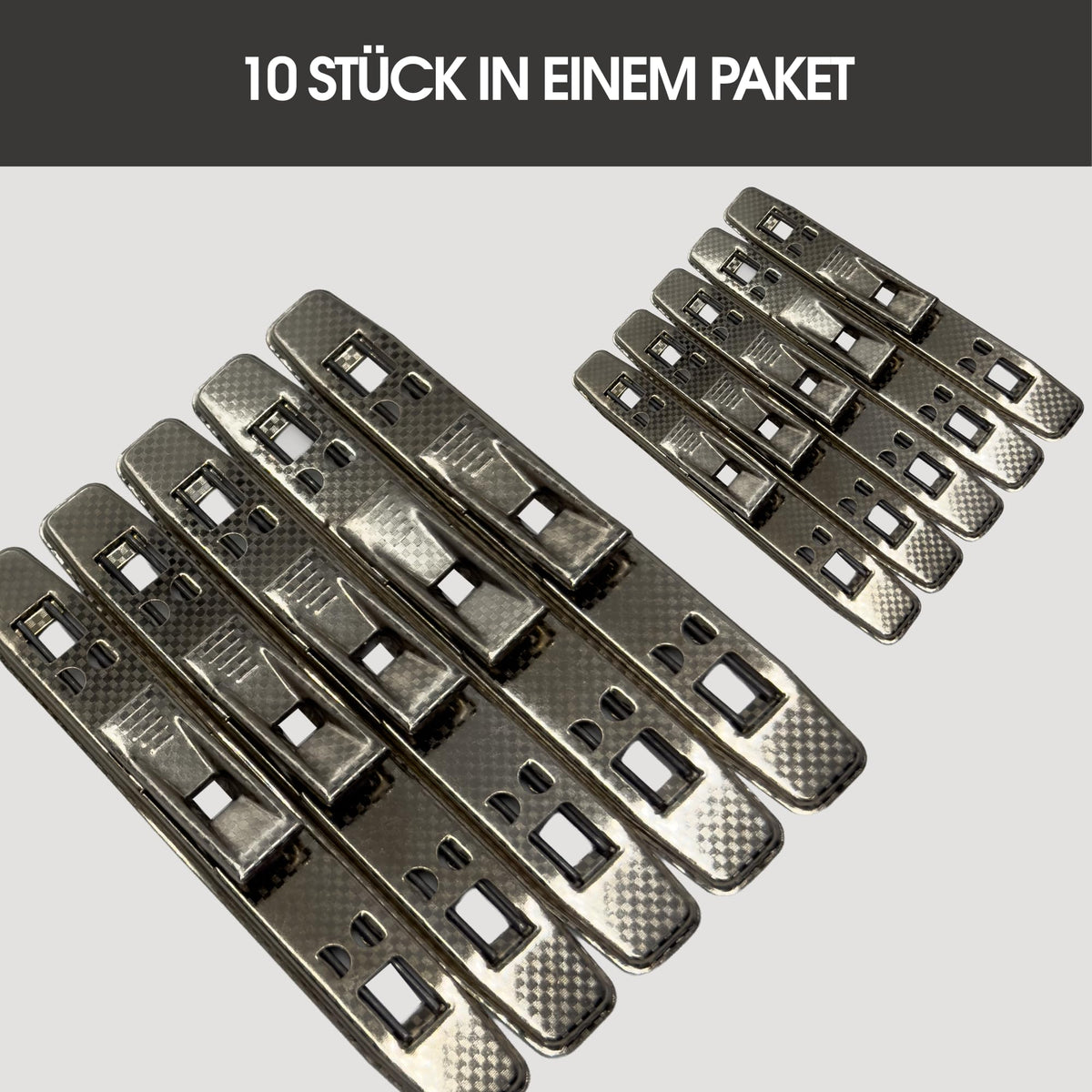 Tippniederhalter 10er Set - Metall Tippniederhalter für Ordner & Ringbücher - Dokumentenhalter für Loseblatt Sammlung - Ersatz Ordnerklemme