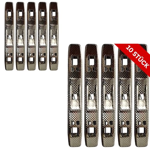 Tippniederhalter 10er Set - Metall Tippniederhalter für Ordner & Ringbücher - Dokumentenhalter für Loseblatt Sammlung - Ersatz Ordnerklemme