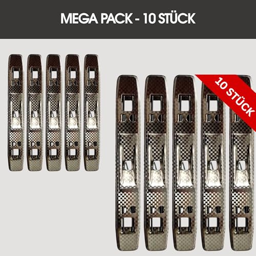 Tippniederhalter 10er Set - Metall Tippniederhalter für Ordner & Ringbücher - Dokumentenhalter für Loseblatt Sammlung - Ersatz Ordnerklemme