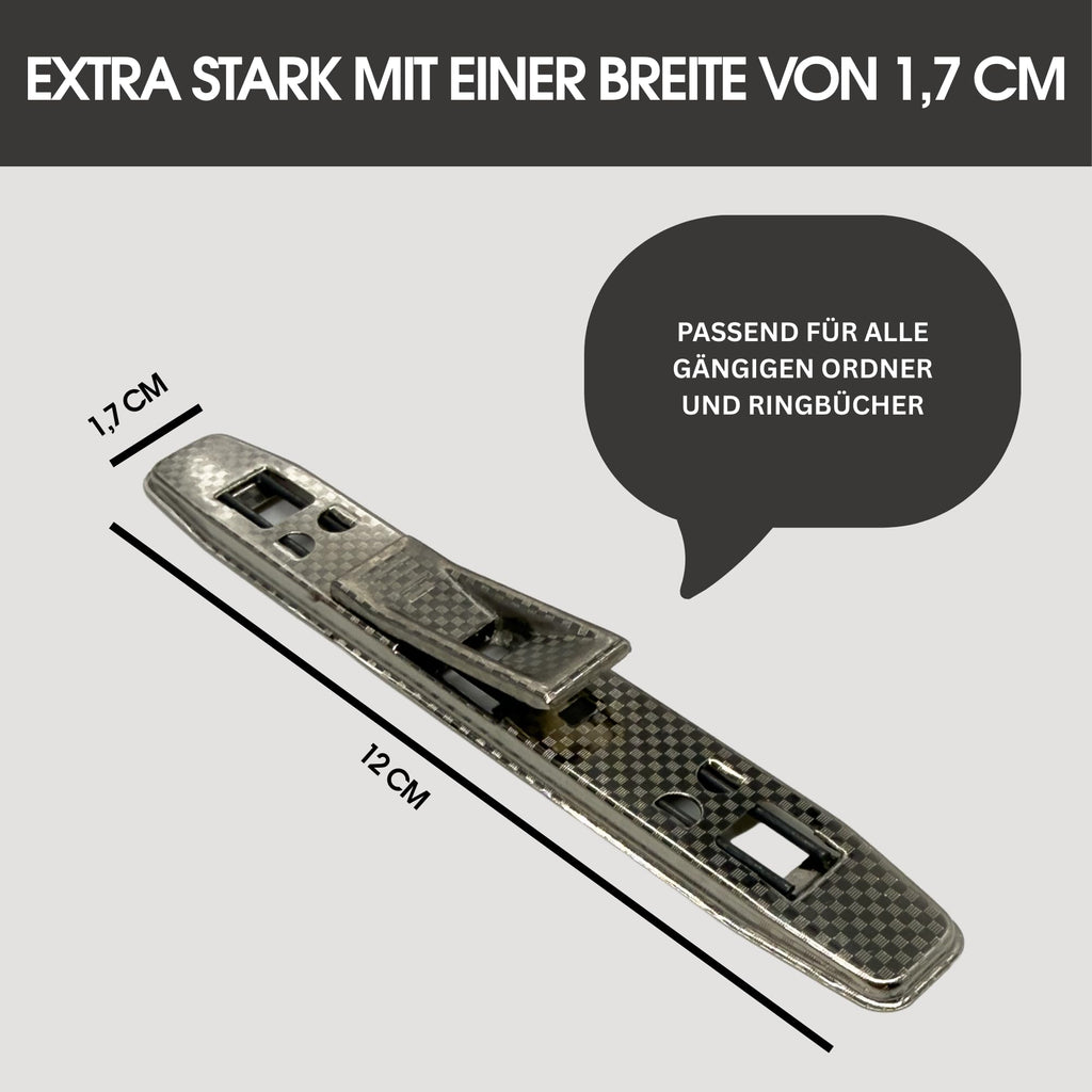 Tippniederhalter 10er Set - Metall Tippniederhalter für Ordner & Ringbücher - Dokumentenhalter für Loseblatt Sammlung - Ersatz Ordnerklemme
