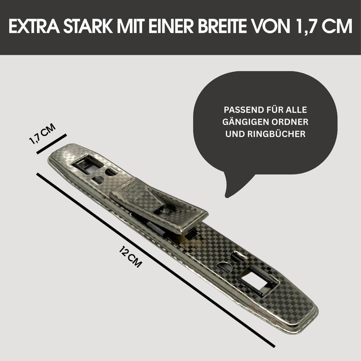 Tippniederhalter 10er Set - Metall Tippniederhalter für Ordner & Ringbücher - Dokumentenhalter für Loseblatt Sammlung - Ersatz Ordnerklemme