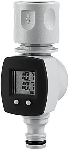 Royal Gardineer Wassermengenzähler: Digitaler Wasserzähler für den Gartenschlauch, mit 2 Zähleranzeigen (Wassermengenzähler Digital, Wasseruhr Garten, Mini)