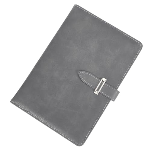 craspire A5 Notizbucheinband Aus Leder Grau Wasserdicht Umschlagordner Nachfüllbares Notizbuch Business Aktentasche Umschlagordner Handgefertigter Tagebucheinband Aus Leder Für Buchliebhaber