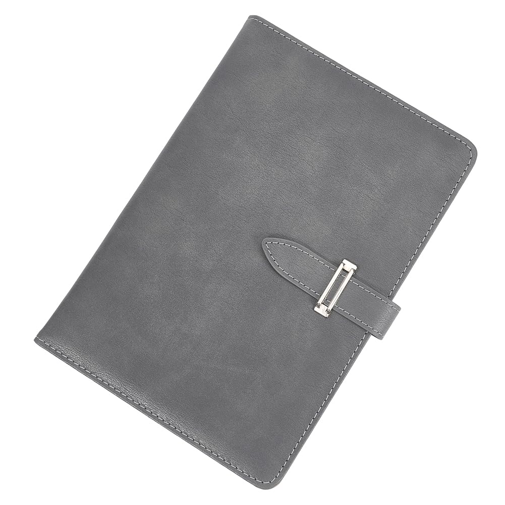 craspire A5 Notizbucheinband Aus Leder Grau Wasserdicht Umschlagordner Nachfüllbares Notizbuch Business Aktentasche Umschlagordner Handgefertigter Tagebucheinband Aus Leder Für Buchliebhaber