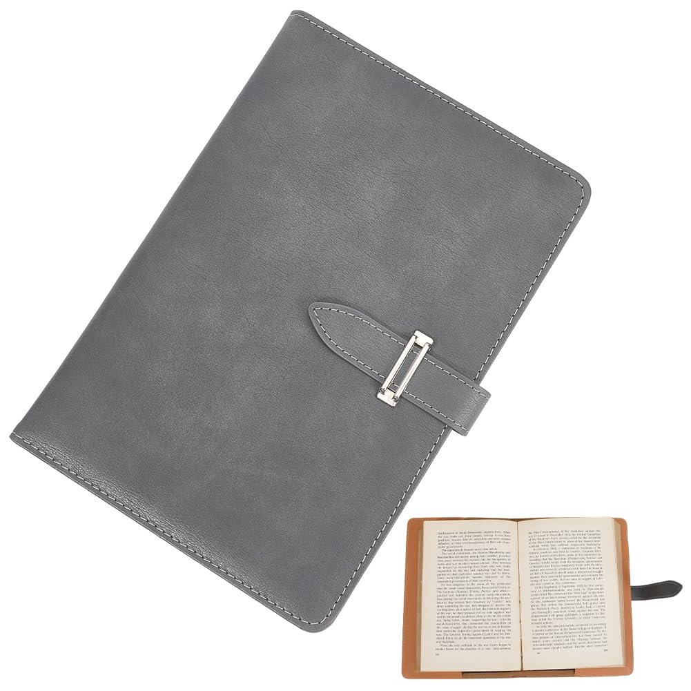 craspire A5 Notizbucheinband Aus Leder Grau Wasserdicht Umschlagordner Nachfüllbares Notizbuch Business Aktentasche Umschlagordner Handgefertigter Tagebucheinband Aus Leder Für Buchliebhaber