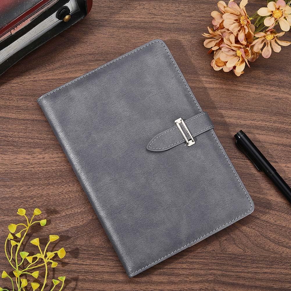 craspire A5 Notizbucheinband Aus Leder Grau Wasserdicht Umschlagordner Nachfüllbares Notizbuch Business Aktentasche Umschlagordner Handgefertigter Tagebucheinband Aus Leder Für Buchliebhaber