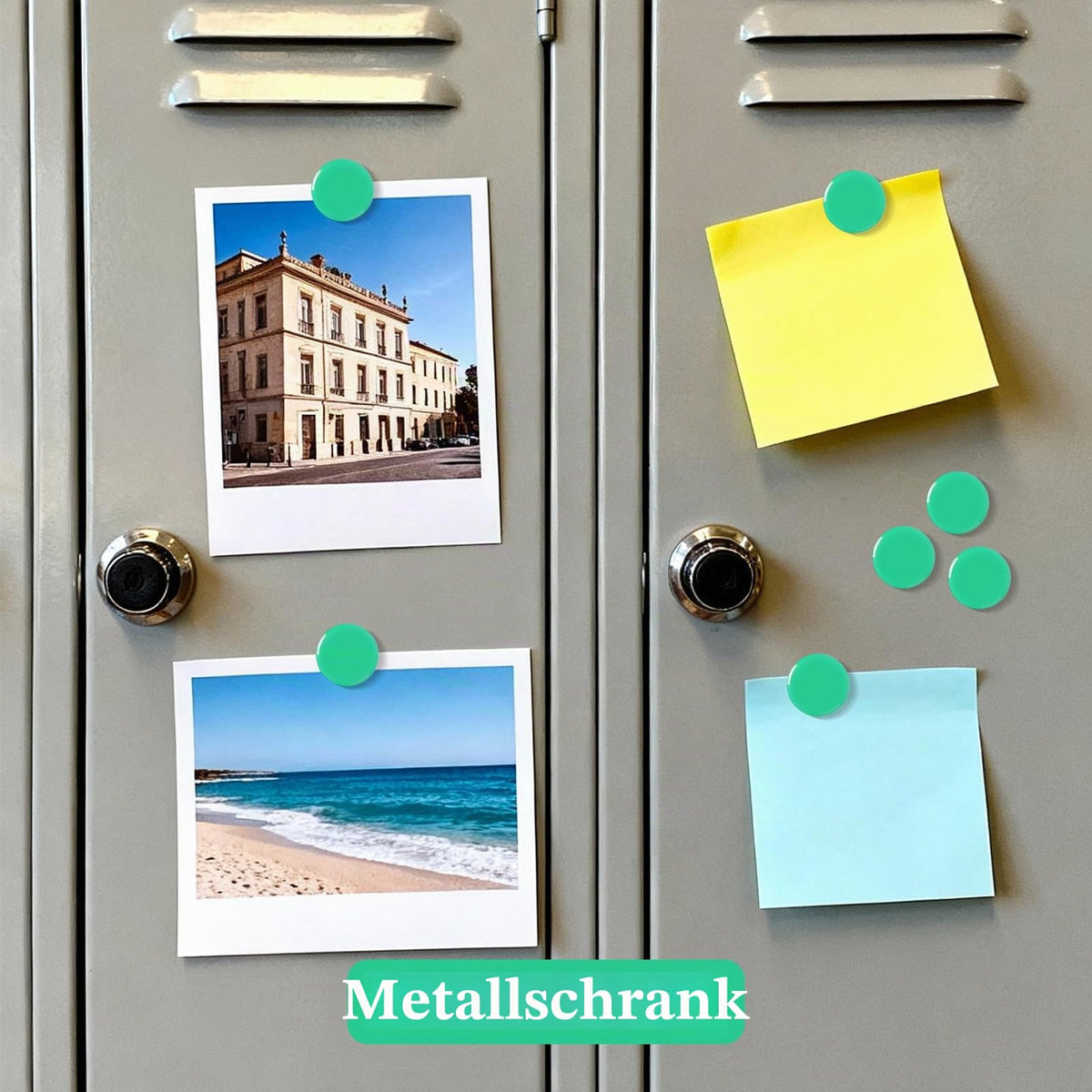 20 Stück Starke Magnete für Magnettafel, Whiteboard & Kühlschrank - Runde Mini Kühlschrankmagnete - Kleine Magneten Starker Halt - Dekorative Tafelmagnete für Pinnwand, Büro, Haushalt (Grün)