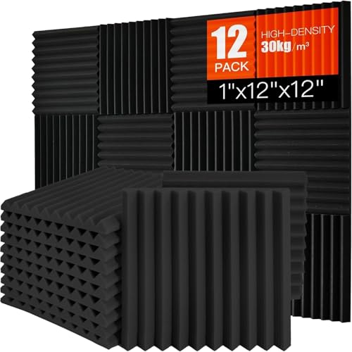12 Pack Akustikschaumstoff, Akustikpaneele Wand Schalldämmung