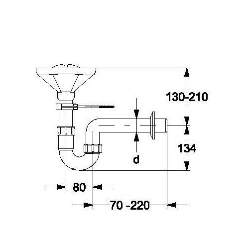 Siphon mit Auffangtrichter DN 50