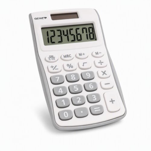 GENIE 120 S Taschenrechner – 8-stelliger Solar Rechner mit Batterie