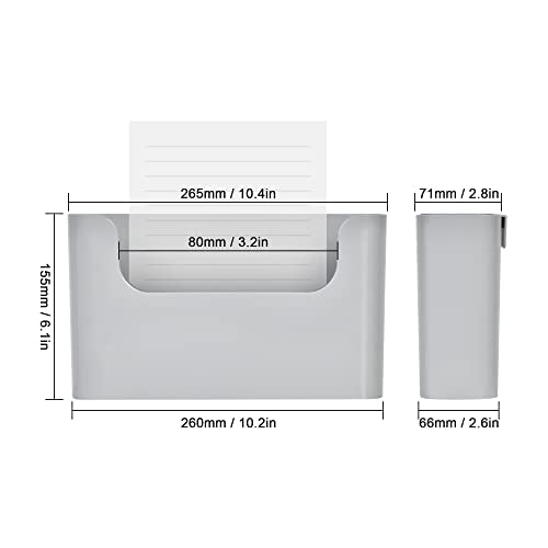 YOHOM Zeitungshalter Wand Zeitschriftenhalter Prospekthalter Wand Briefhalter Wandprospekthalter A4 mit 2 Montagearten (Kleben/Bohren) Ablagefächer Wand für Dokumente, Magazine, Bücher Grau 1 Stück