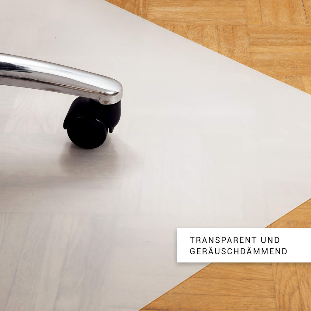 KLINOO Bodenschutzmatte | Bürostuhl Unterlage in milchweiß | rutschfest und Kratzfest | Made in Germany (100x120cm)