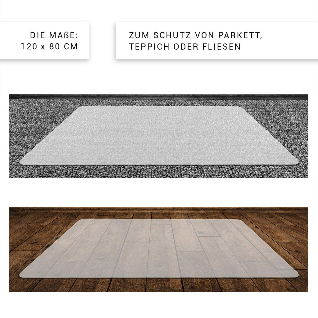 KLINOO Bodenschutzmatte | Bürostuhl Unterlage in milchweiß | rutschfest und Kratzfest | Made in Germany (100x120cm)