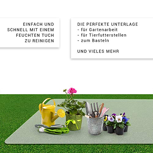 KLINOO Bodenschutzmatte | Bürostuhl Unterlage in milchweiß | rutschfest und Kratzfest | Made in Germany (100x120cm)