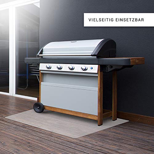 KLINOO Bodenschutzmatte | Bürostuhl Unterlage in milchweiß | rutschfest und Kratzfest | Made in Germany (100x120cm)