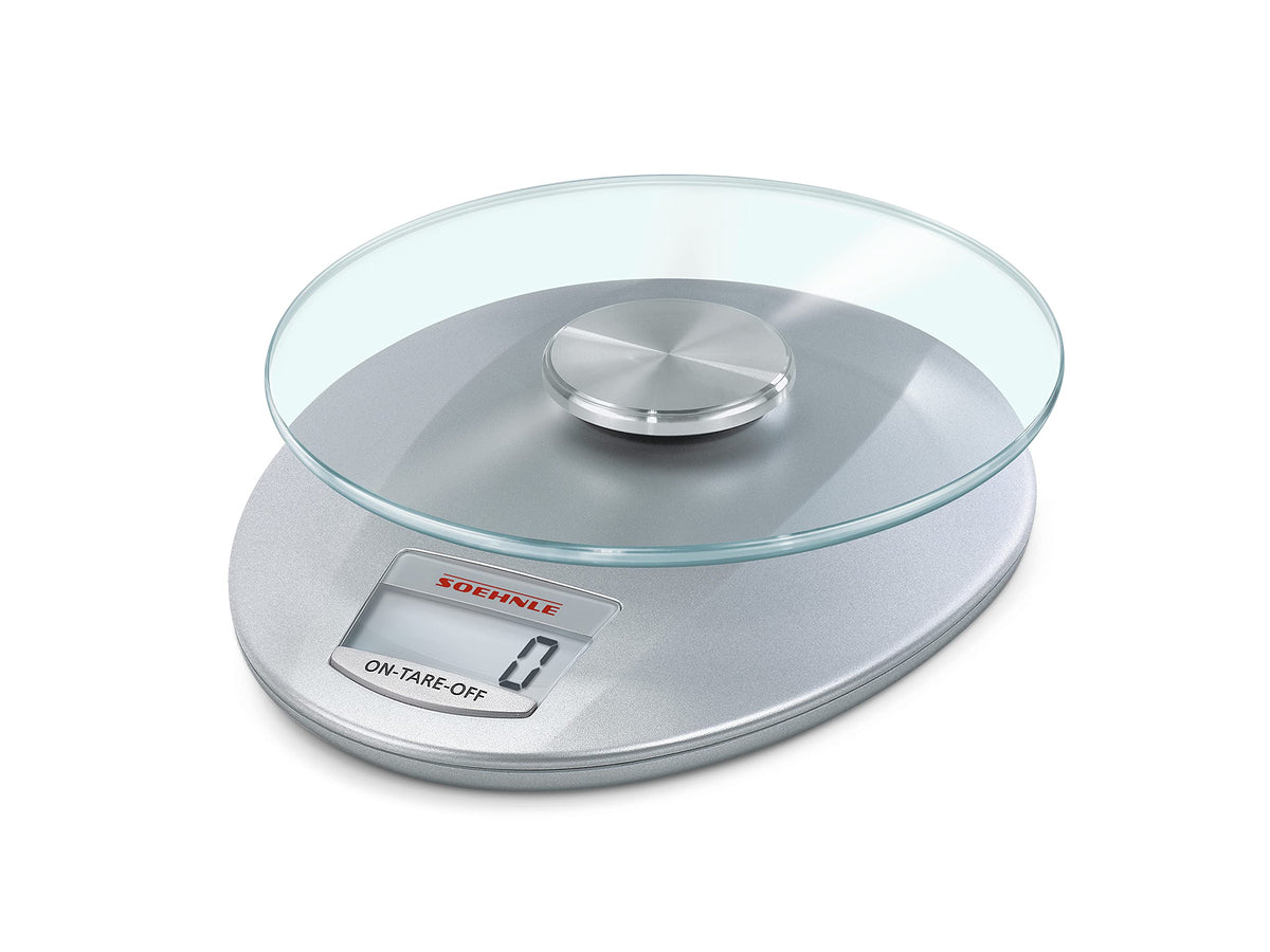 Soehnle Digitale Küchenwaage Roma Silver, bis 5 kg Tragkraft