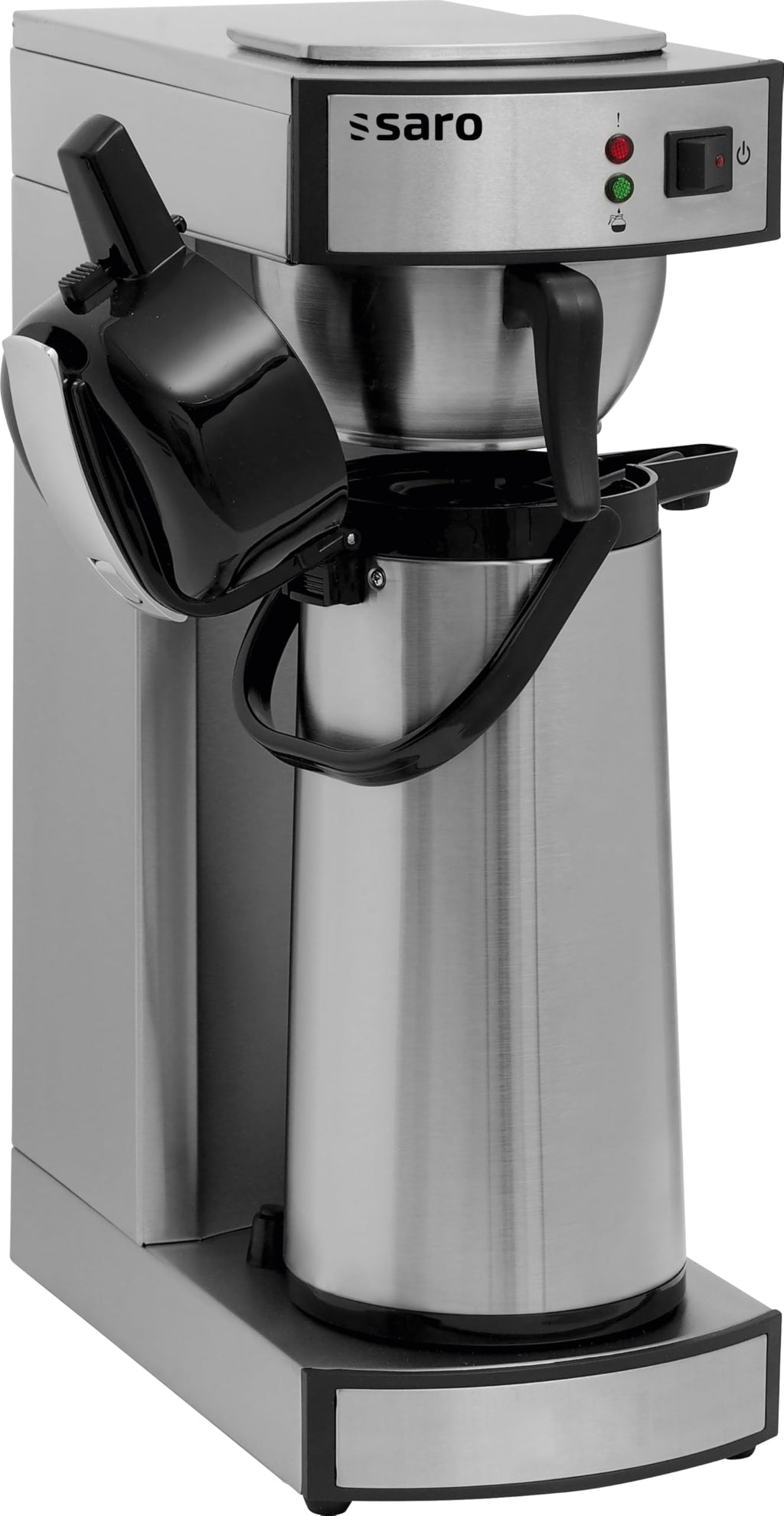 Saro Kaffeemaschine Inkl. Edelstahl-Isolierpumpkanne – 2,2 L – Brühzeit ca. 5–6 Min – Trockenlaufschutz – 2,069 kW – Modell THERMO 24