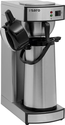 Saro Kaffeemaschine Inkl. Edelstahl-Isolierpumpkanne – 2,2 L – Brühzeit ca. 5–6 Min – Trockenlaufschutz – 2,069 kW – Modell THERMO 24