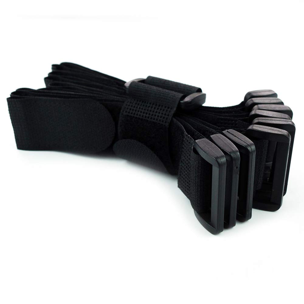 10 x Klettkabelbinder 20 cm Kunststofföse schwarz