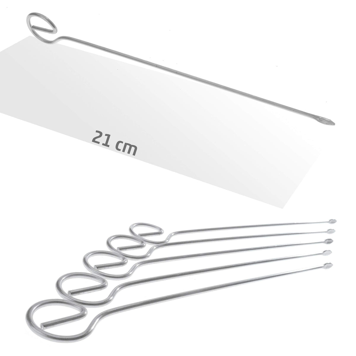 Schaschlikspieße 10er Set, Grillspieße 210 mm