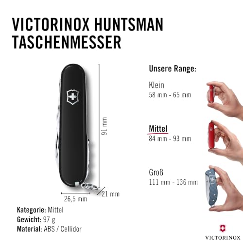 Victorinox Huntsman Taschenmesser - Multitool Swiss Army Knife, 15