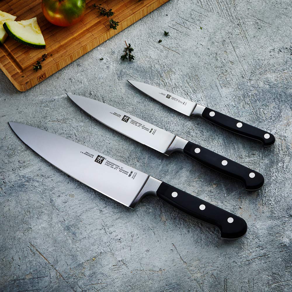 ZWILLING Professional S Messer-Set 3-teilig, Rostfreier Spezialstahl, Schwarz, Made in Germany