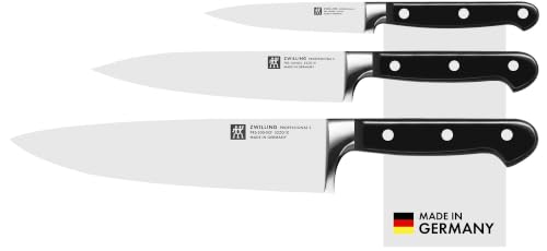 ZWILLING Professional S Messer-Set 3-teilig, Rostfreier Spezialstahl, Schwarz, Made in Germany