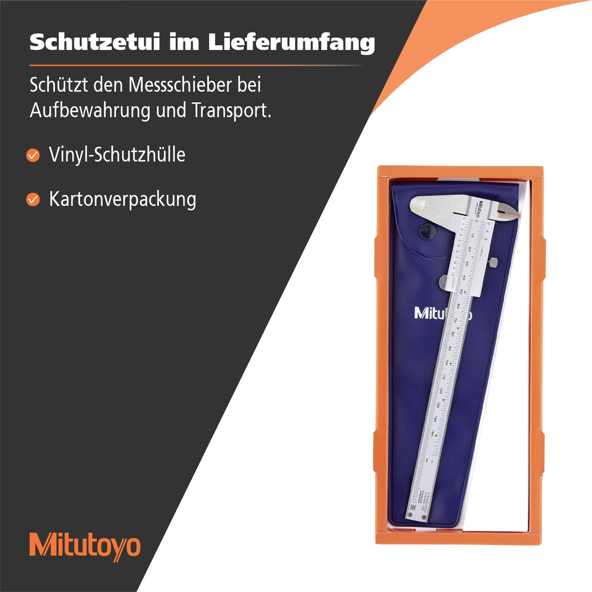 Mitutoyo 150 mm Analog Nonius Metrisch Messschieber 0.5 mm
