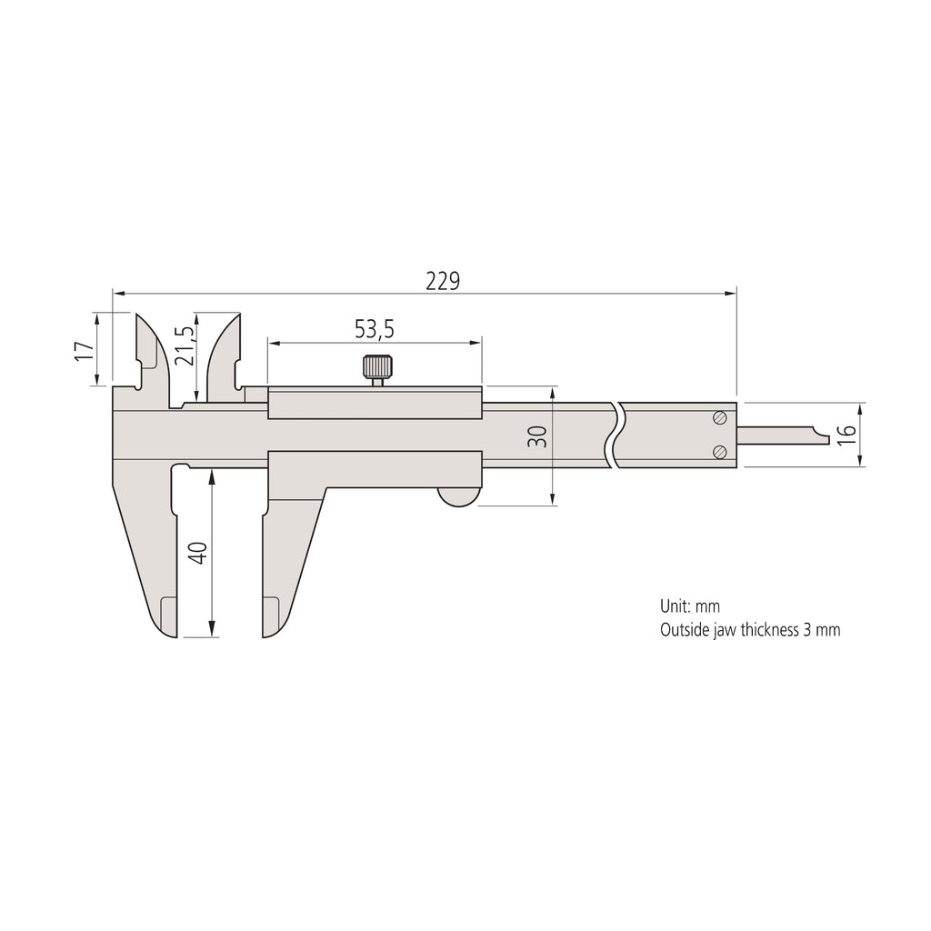 Mitutoyo 150 mm Analog Nonius Metrisch Messschieber 0.5 mm
