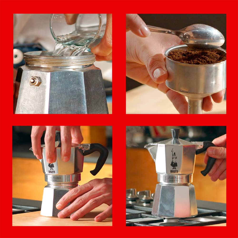 Bialetti Moka Express Kaffeebereiter, Aluminium, für 9 Tassen, 420 ml, silberfarben